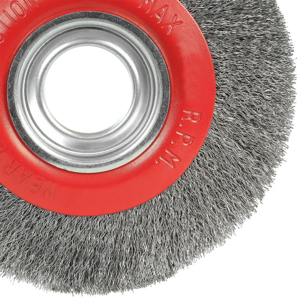 Escova circular ondulada em aço 8”.1/4 Worker — fotografia 4
