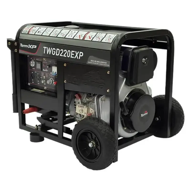 Motosoldador / gerador de energia à diesel 4,0 KVA bivolt partida elétrica TWGD220EXP Toyama — fotografia de referência