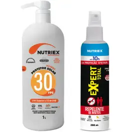 Protetor solar 30 FPS 1 litro com repelente 200ML Nutriex — fotografia 2