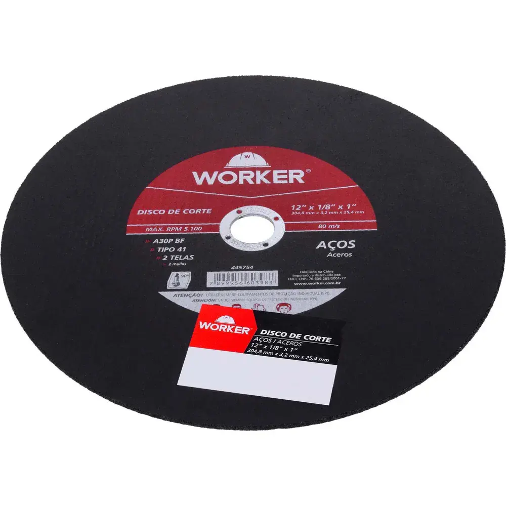 Disco de corte para aço com 2 telas 12 Worker — fotografia 3