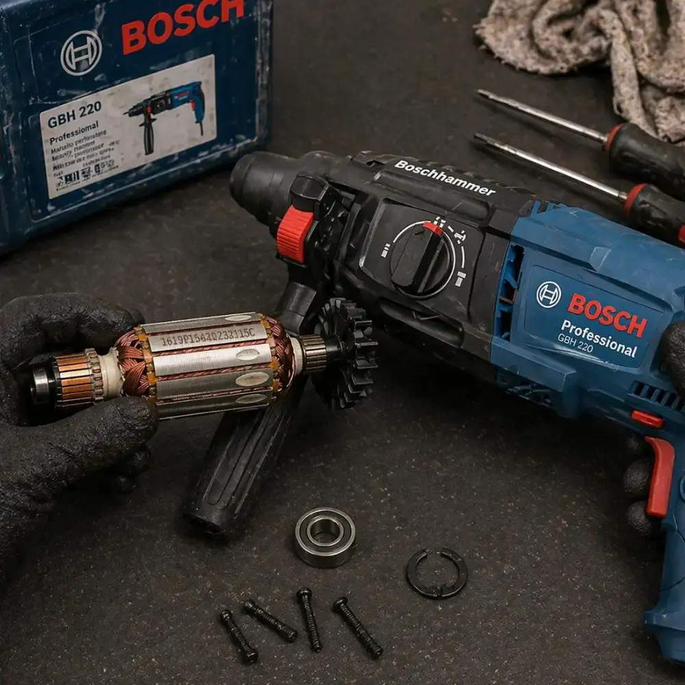 Induzido rotor para martelete GBH 220 220V Bosch — fotografia 5