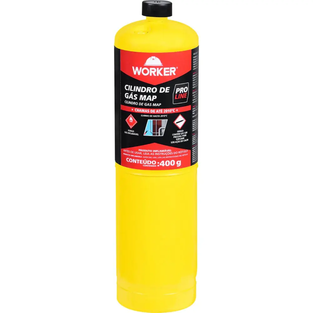 Kit cilindro de gás mapp aço com maçarico portátil Worker — fotografia 4