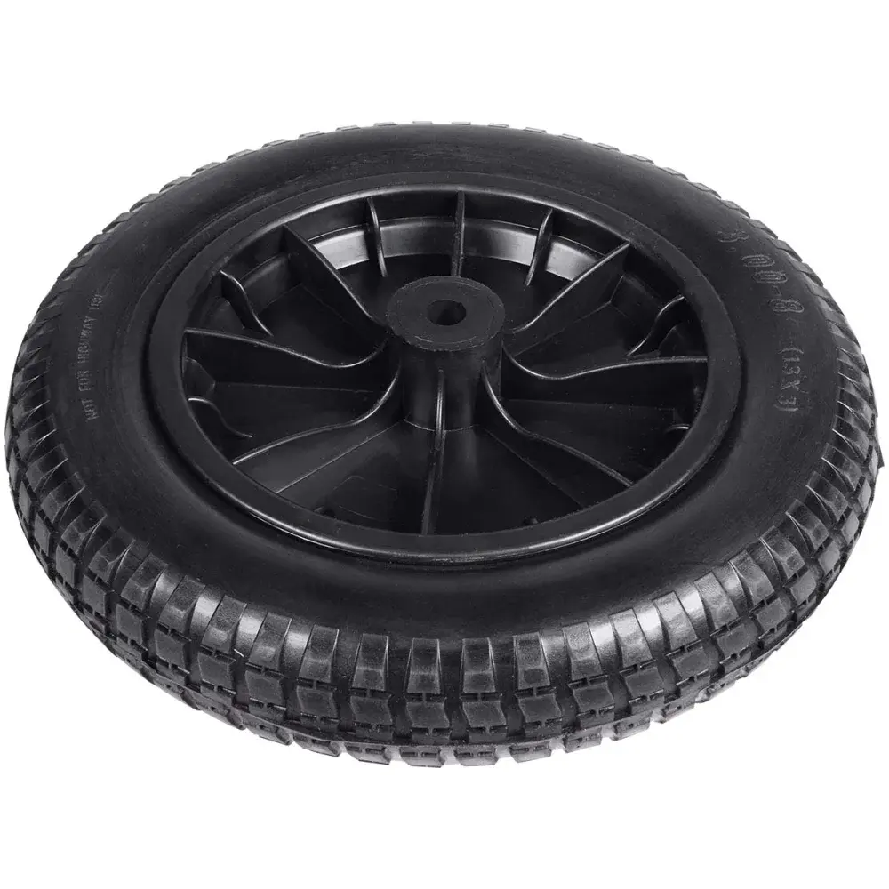 Roda para carrinho de mão Worker 3.25X8 poliuretano maciço com bucha abs — fotografia 3