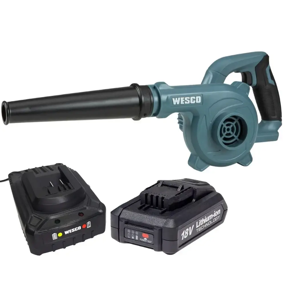 Soprador 110MPH WS2942.9 com bateria 18V 2,0AH e carregador conversor estático Wesco