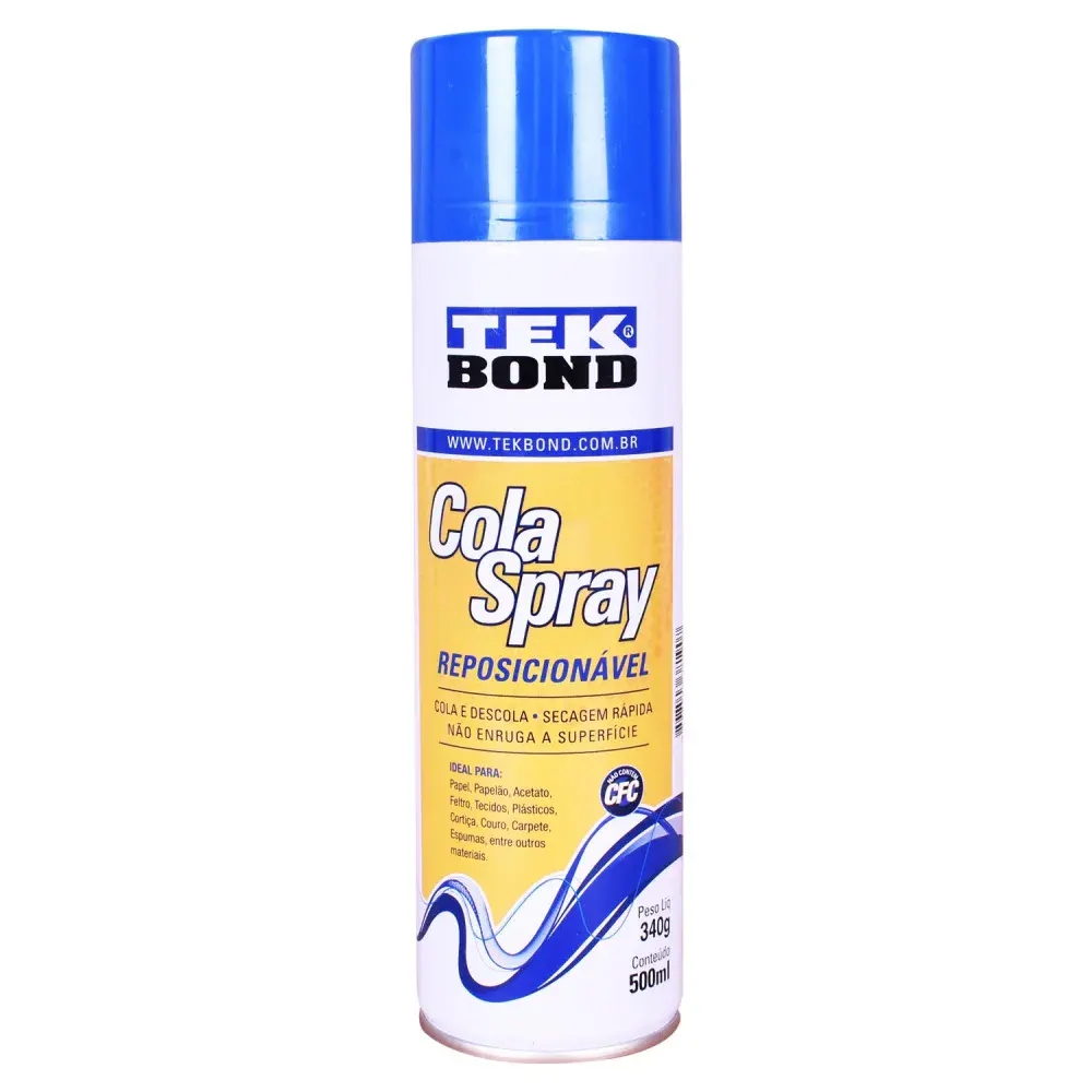 Cola spray reposicionável 340G/500ML Tekbond — fotografia de referência