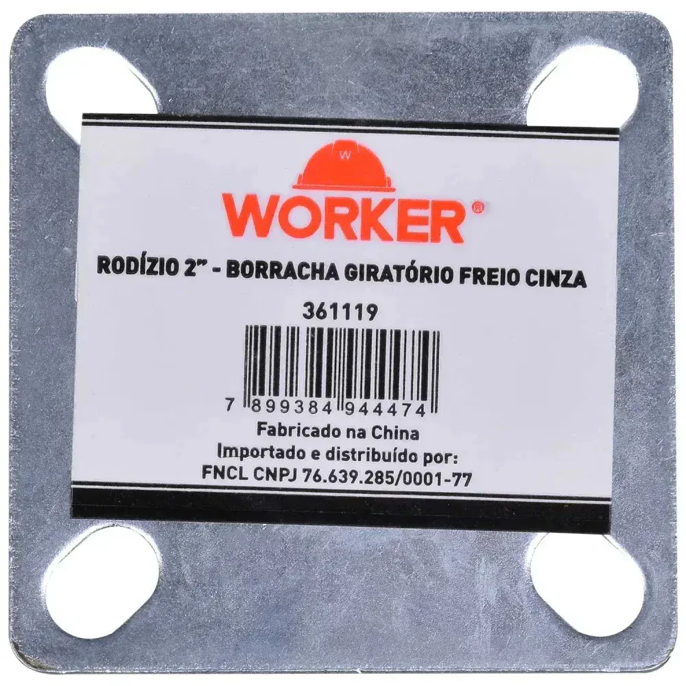 Rodízio giratório 2 com freio Worker — fotografia 7