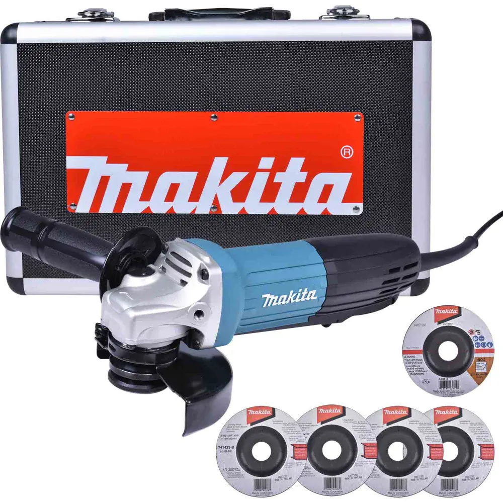 Esmerilhadeira ang 4 1/2 720W 220V com maleta da Makita