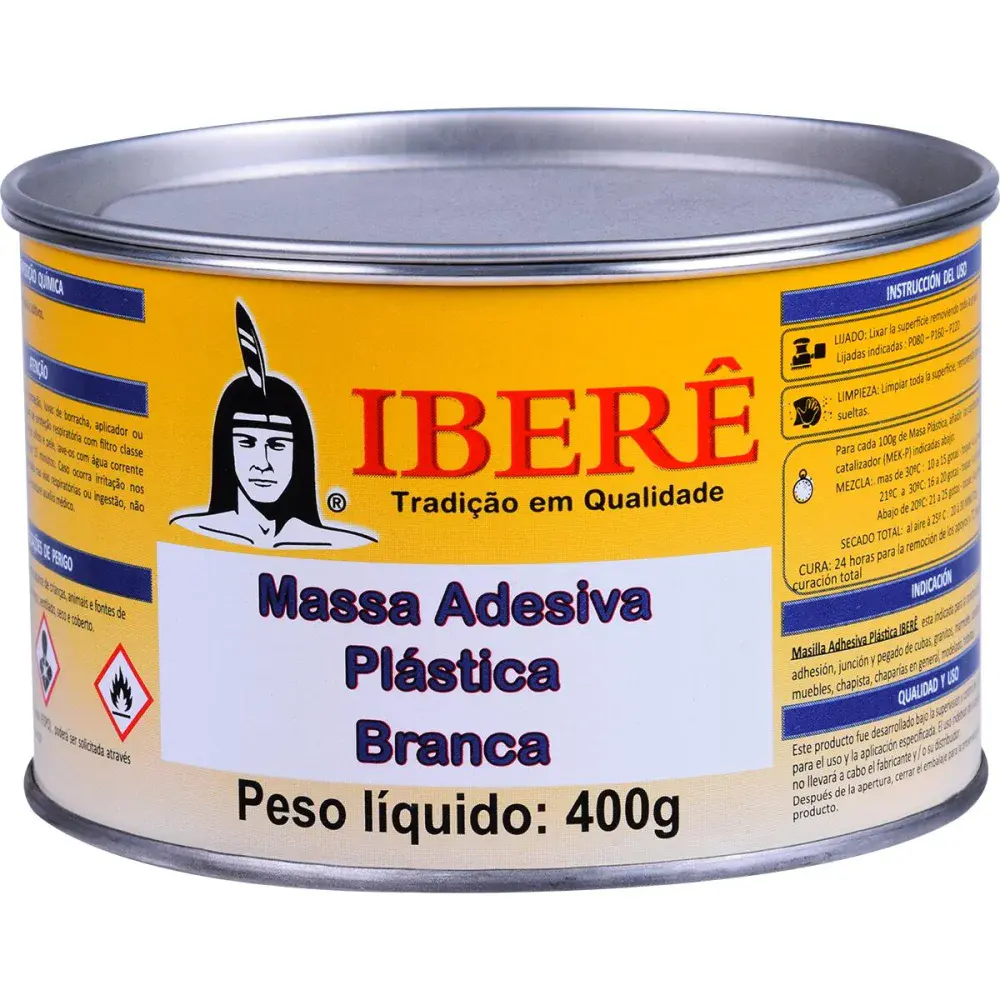 Massa plástica branca 400G iberê — fotografia 2