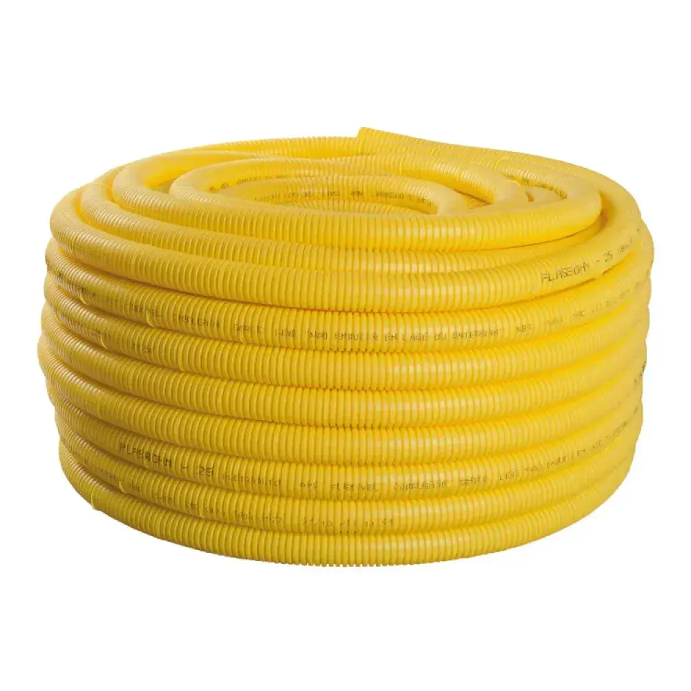 Eletroduto corrugado em pvc amarelo 32MM 25M Liege
