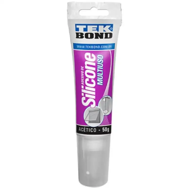Adesivo silicone acético transparente multiuso 50 GR Tekbond — fotografia de referência