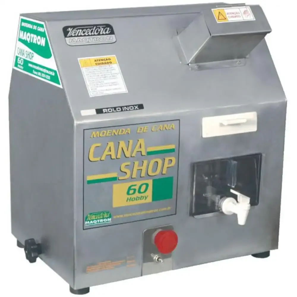 Engenho para cana inox cana-shop 60 elétrica 110V/220V Maqtron