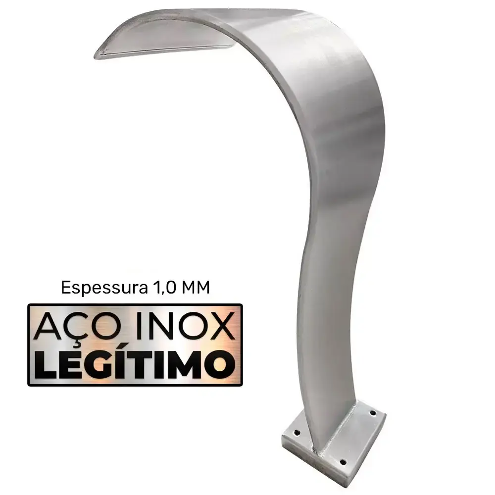 Cascata Piscinas 105 x 50 CM em Aço Inox Legítimo Naja Grande EVALD — fotografia 3