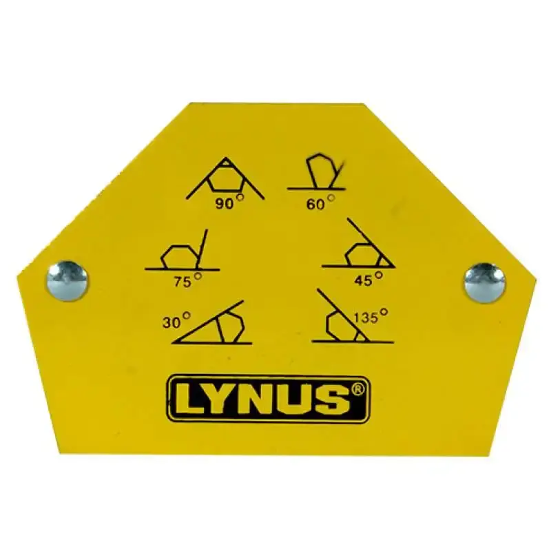 Esquadro magnético hezagonal para soldador 12 KG EML-12A kit com 4 peças Lynus — fotografia 4