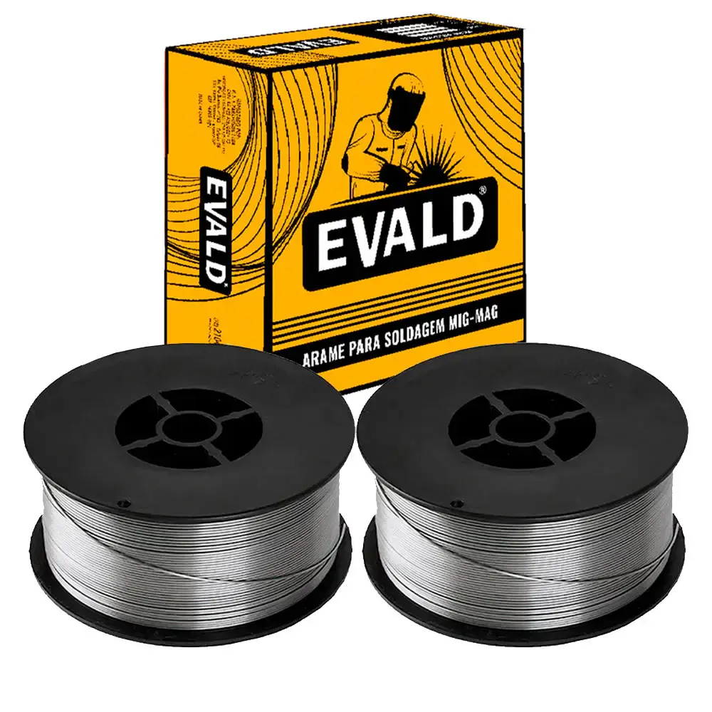 Kit 2 Unidades Arame para Solda MIG 0.8mm Rolo com 1 KG s| Gás com Fluxo Flux Core E71T1-GS EVALD — fotografia de referência
