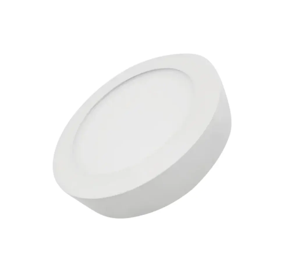 Painel led redondo sobrepor 18W 2700K bivolt Ourolux — fotografia de referência