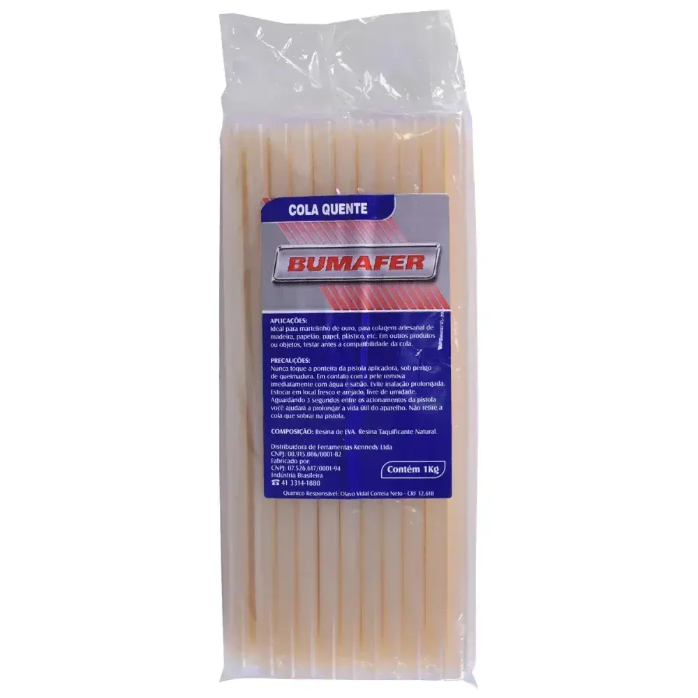Cola quente bastão amarelo ouro 1KG bmfcbrasil Bumafer — fotografia 4