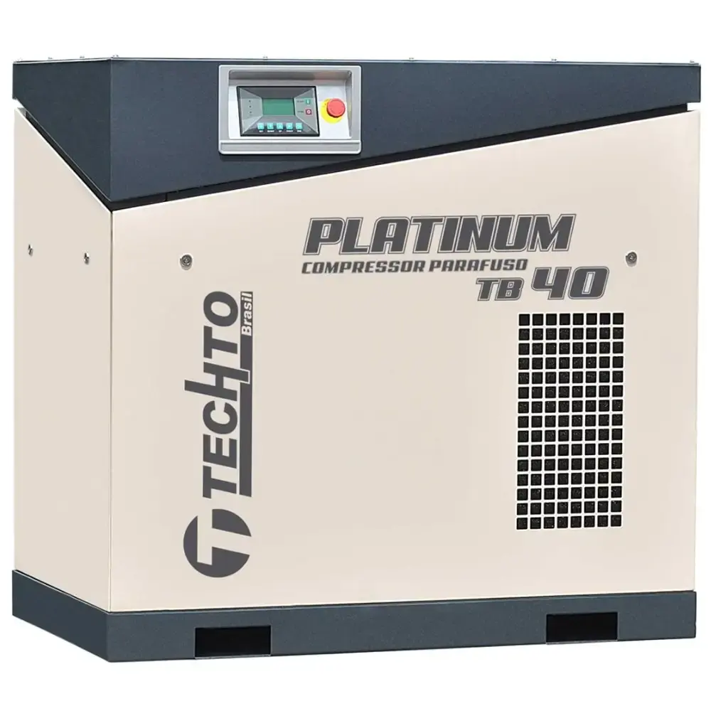 Compressor de parafuso platinum 40HP 12BAR 220V TB40 techto — fotografia de referência