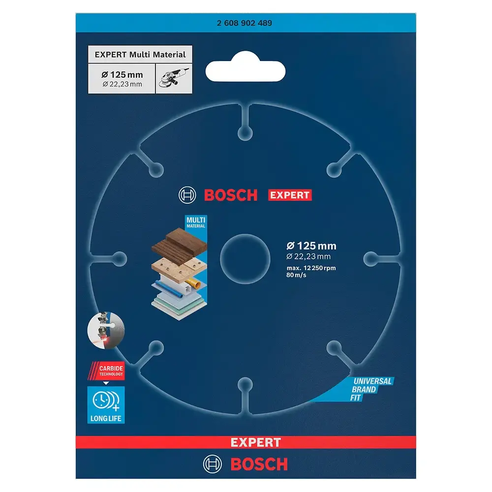 Disco de Corte EXPERT Carbide Multi Wheel 125 x 22,23 mm BOSCH — fotografia 3