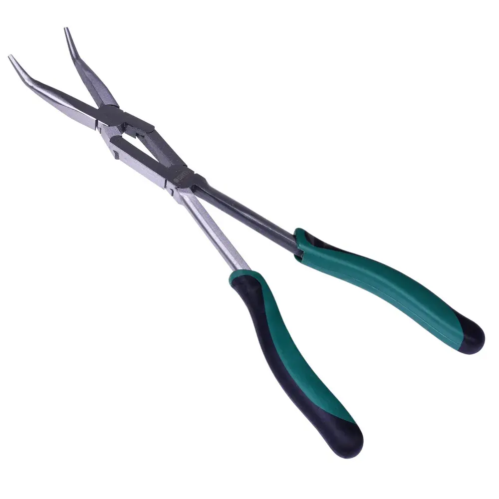 Alicate bico meia cana extra longo curvo 34CM ST70721ST Sata — fotografia 4