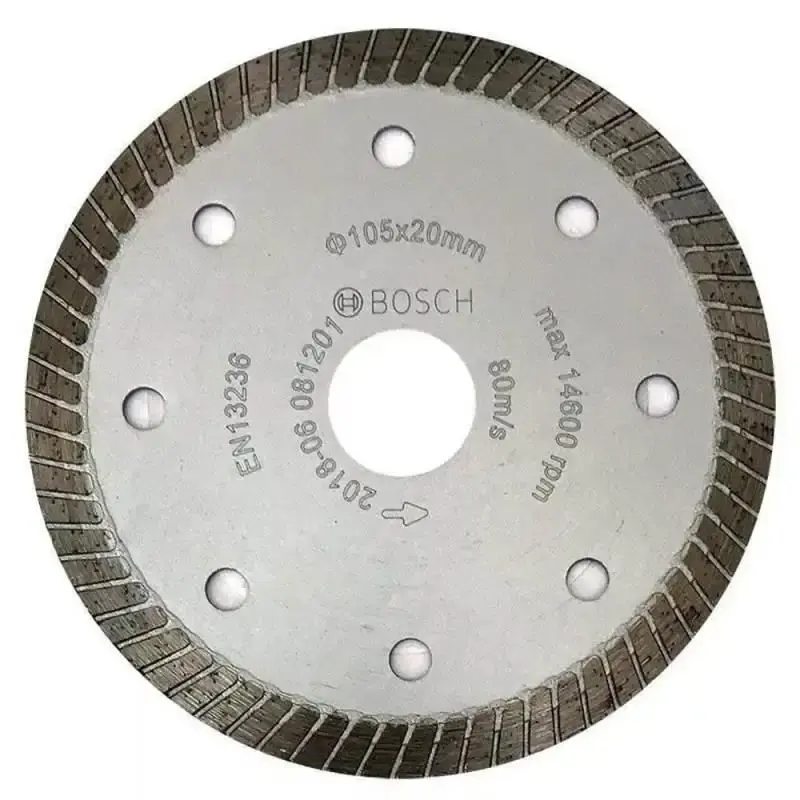 Disco de corte diamantado 4.3/8 POL 105 MM fino porcelanato turbo com 5 unidades Bosch — fotografia 3