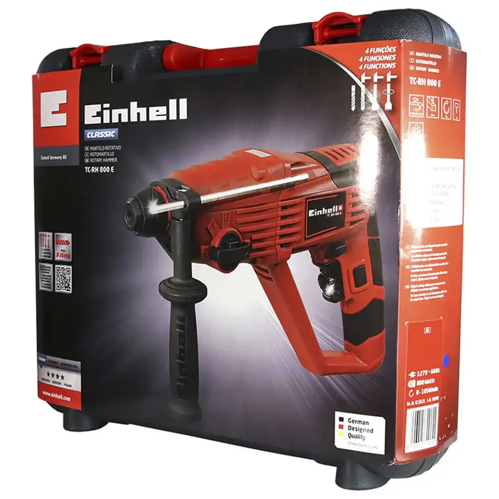 Martelete perfurador rompedor tc-rh 800E 800W Einhell 110 V — fotografia 6