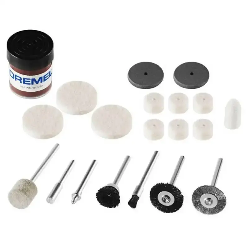 Kit para mini retífica 684-01 com 20 peças para limpar e polir drmel — fotografia 2
