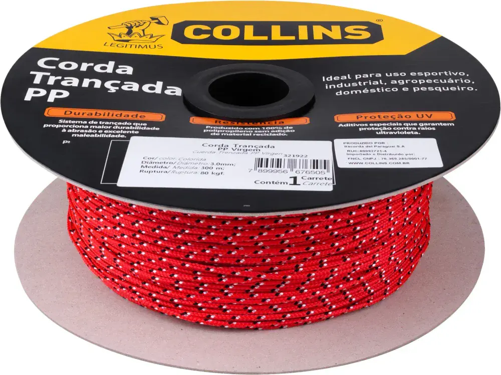 Corda trancada modelo pp 3,0MM color 300M Collins — fotografia 5