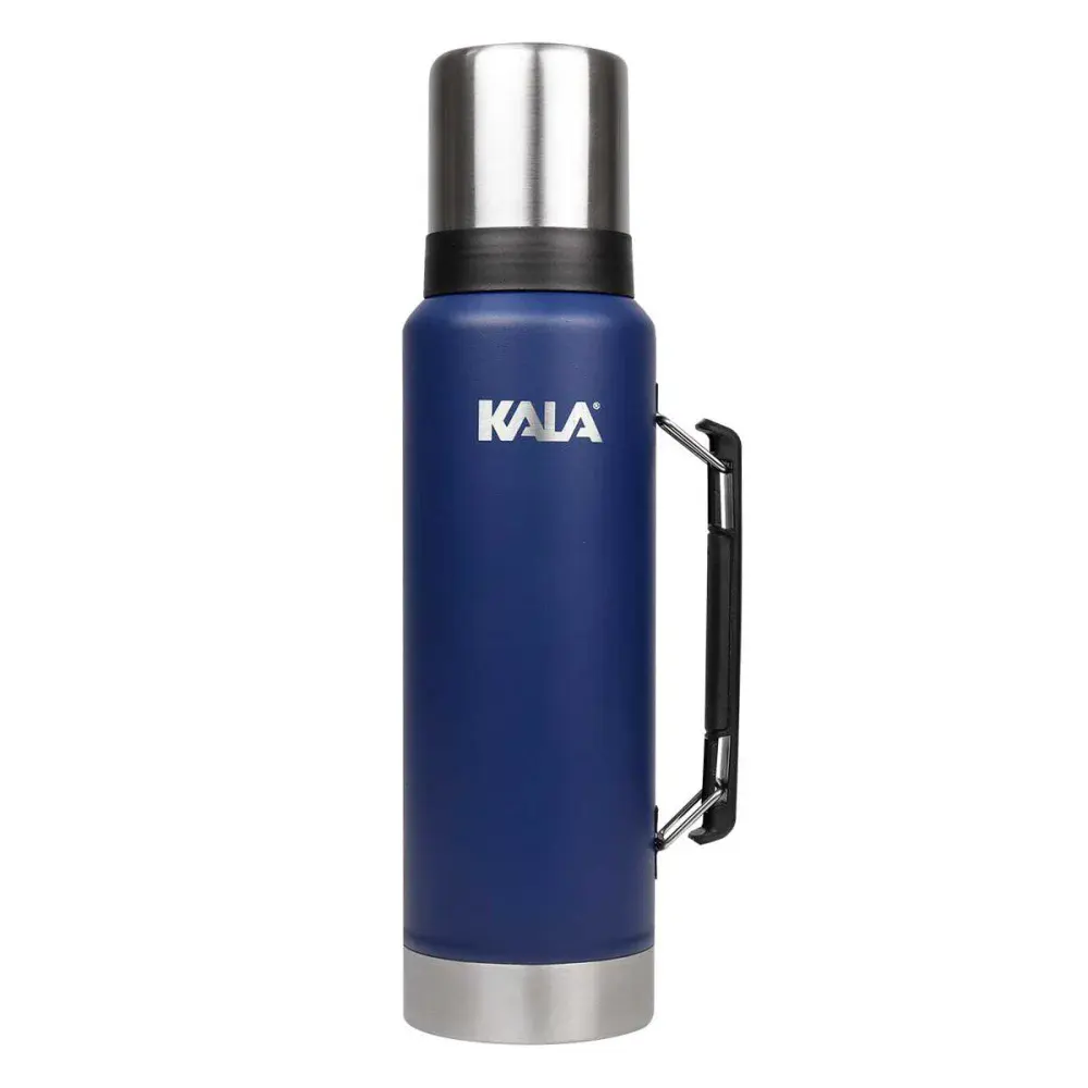 Garrafa térmica inox 1,3L azul Kala — fotografia de referência