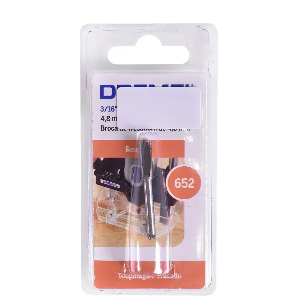 Fresa cilíndrica 4,8 mm de aço rápido 652 Dremel — fotografia 10