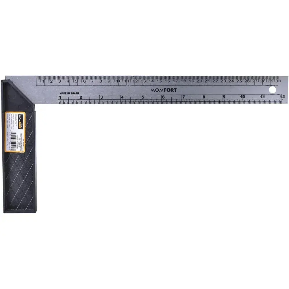 Esquadro 12″/30 cm com cabo de pvc 616012 Momfort — fotografia 6