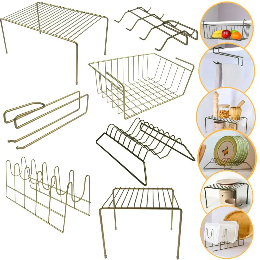 Kit organizador para armário com 7 peças viena verde oliva | 03 BEL BEL FIX — fotografia de referência