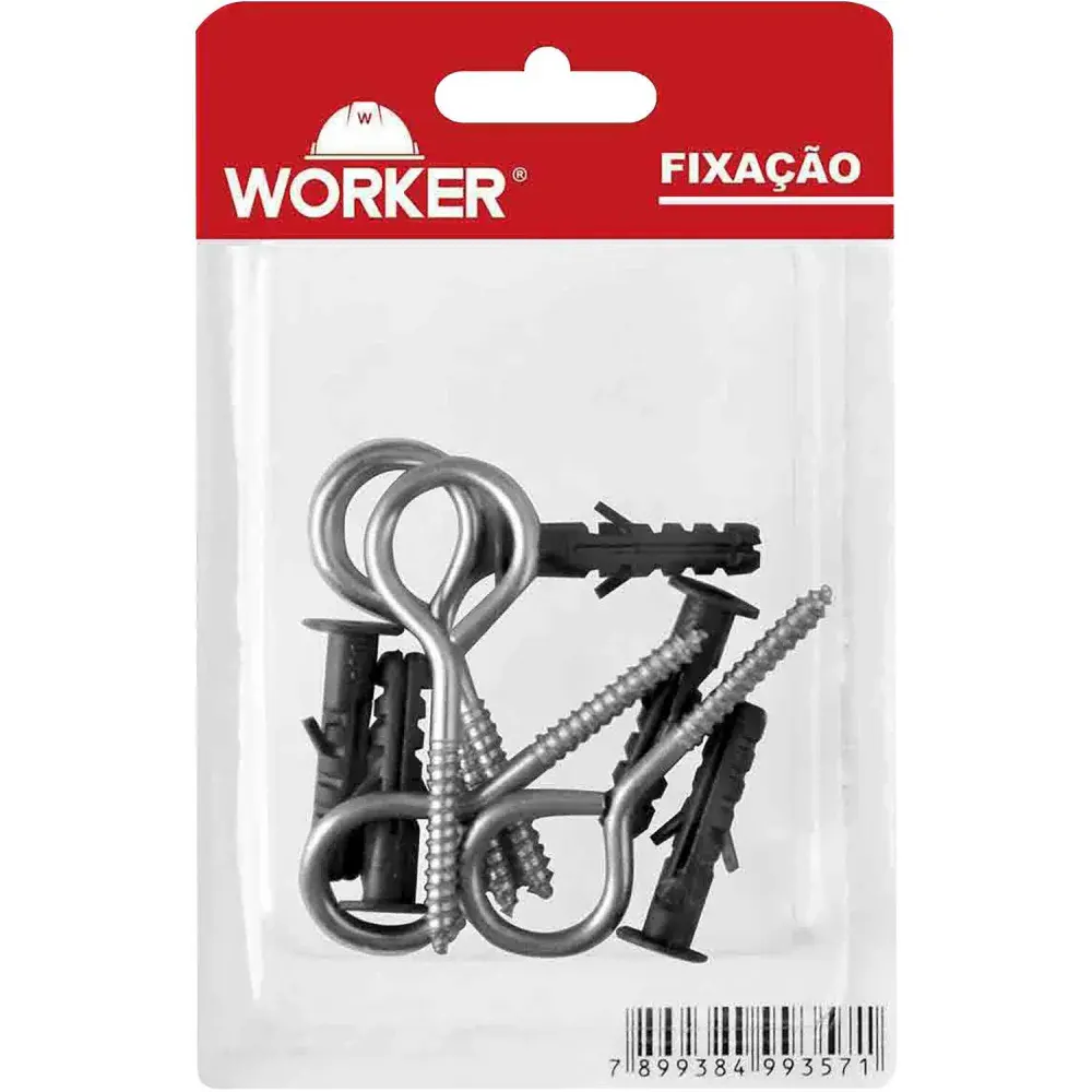 Pitão zincado bucha com aba tamanho 6 5PCS Worker — fotografia de referência