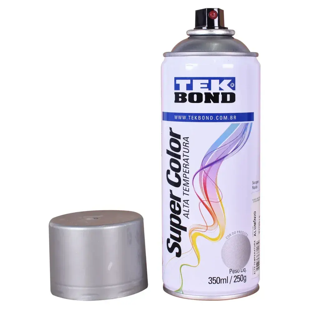 Tinta spray aluminio alta temperatura 350ML - Tekbond — fotografia 3