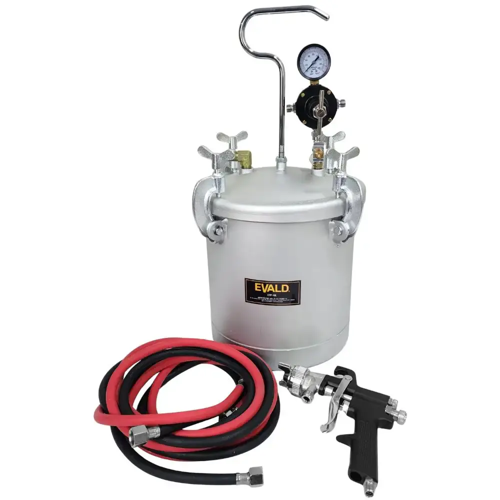 Tanque de pressão 10L para pintura com pistola mangueira e regulador profissional ETP-10L Evald — fotografia de referência