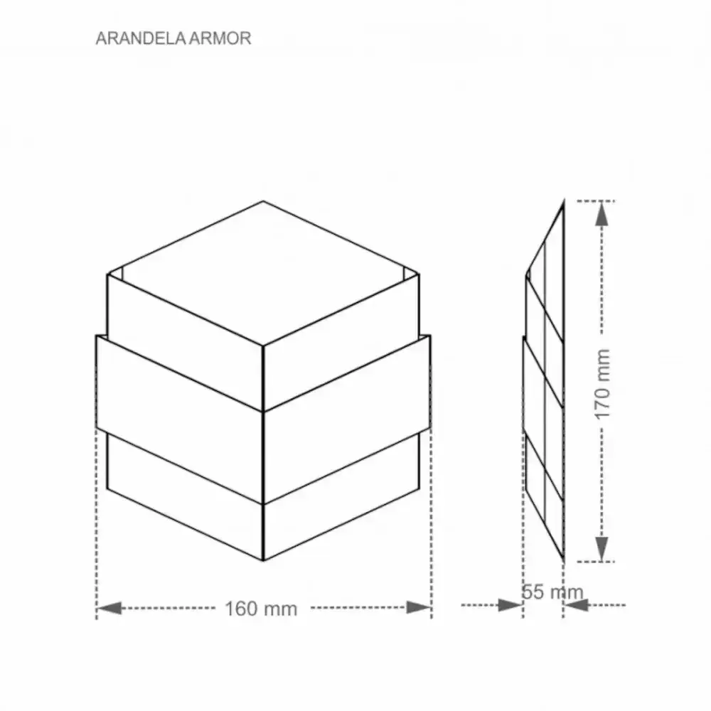 Luminária arandela armor G9 25W preta Taschibra — fotografia 6