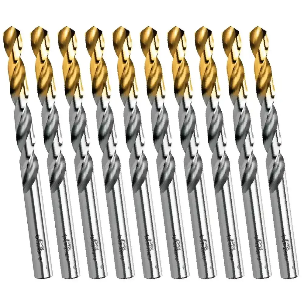 Broca Aço Rápido 2,50 mm DIN338 com 10 Unidades TIN TWILL