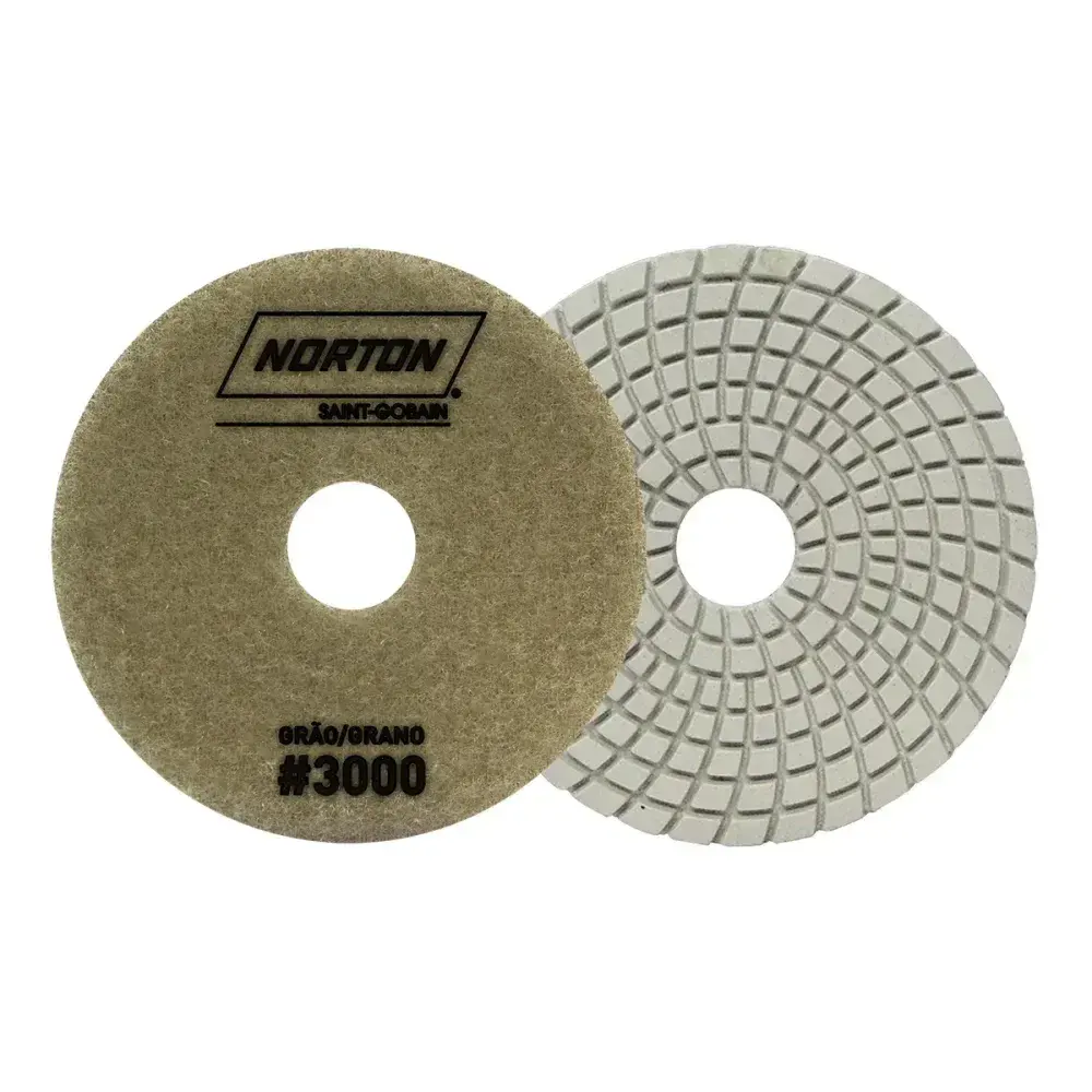 Disco diamantado flexível 100MM grão 3000 cinza Norton — fotografia 4