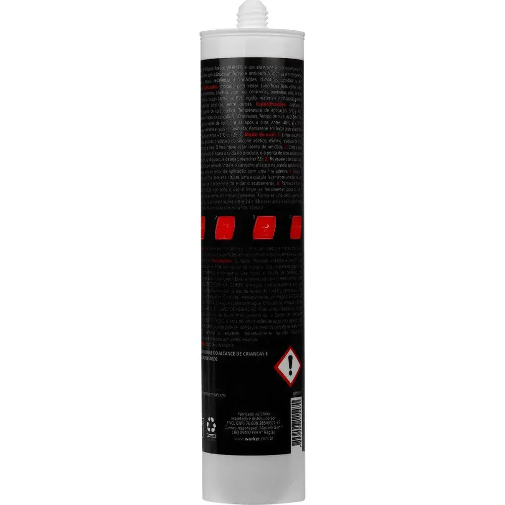 Silicone uso geral branco 280G Worker — fotografia 5