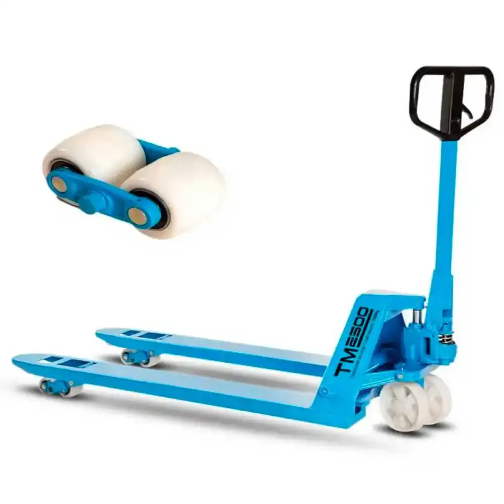 Paleteira transpalete manual 525 MM roda dupla 2.500 KG TM2500 RTN525 Paletrans — fotografia de referência