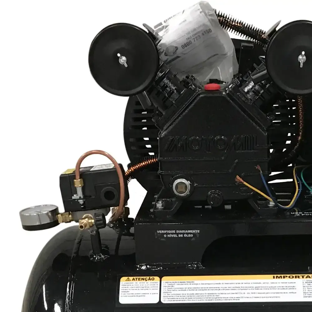 Compressor de ar 10 pés 2,0 HP 100 litros 2 pistões CMV-10PL|100A profissional MotoMil 220 V — fotografia 2