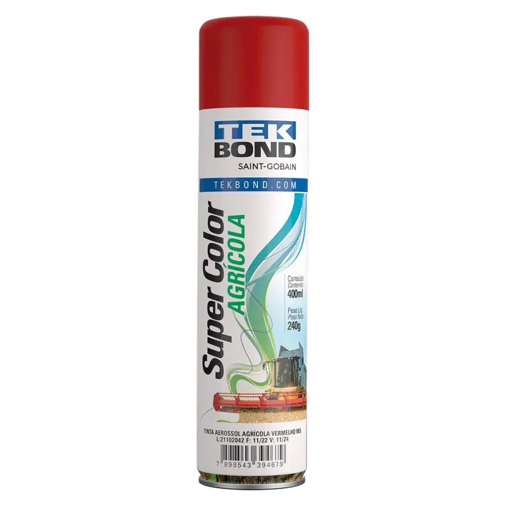 Tinta spray agrícola 400ML super color vermelho Tekbond — fotografia de referência
