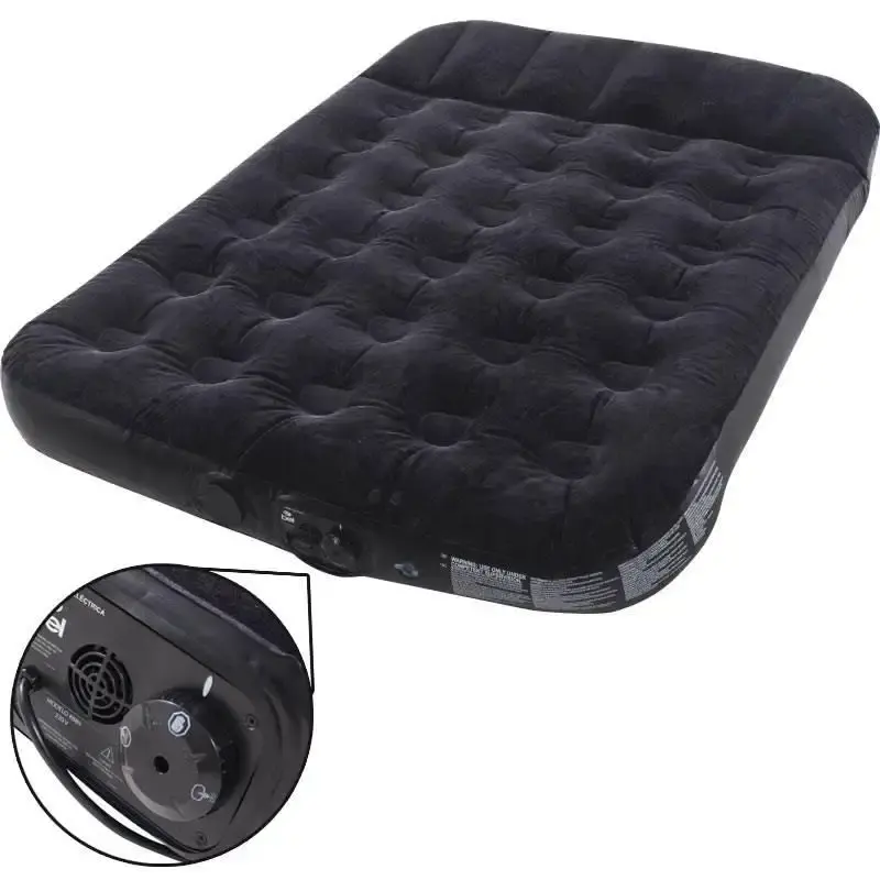 Colchão Inflável Elétrico Queen Size 191 x 137 x 22 CM Preto BEL 110 V BEL FIX — fotografia de referência