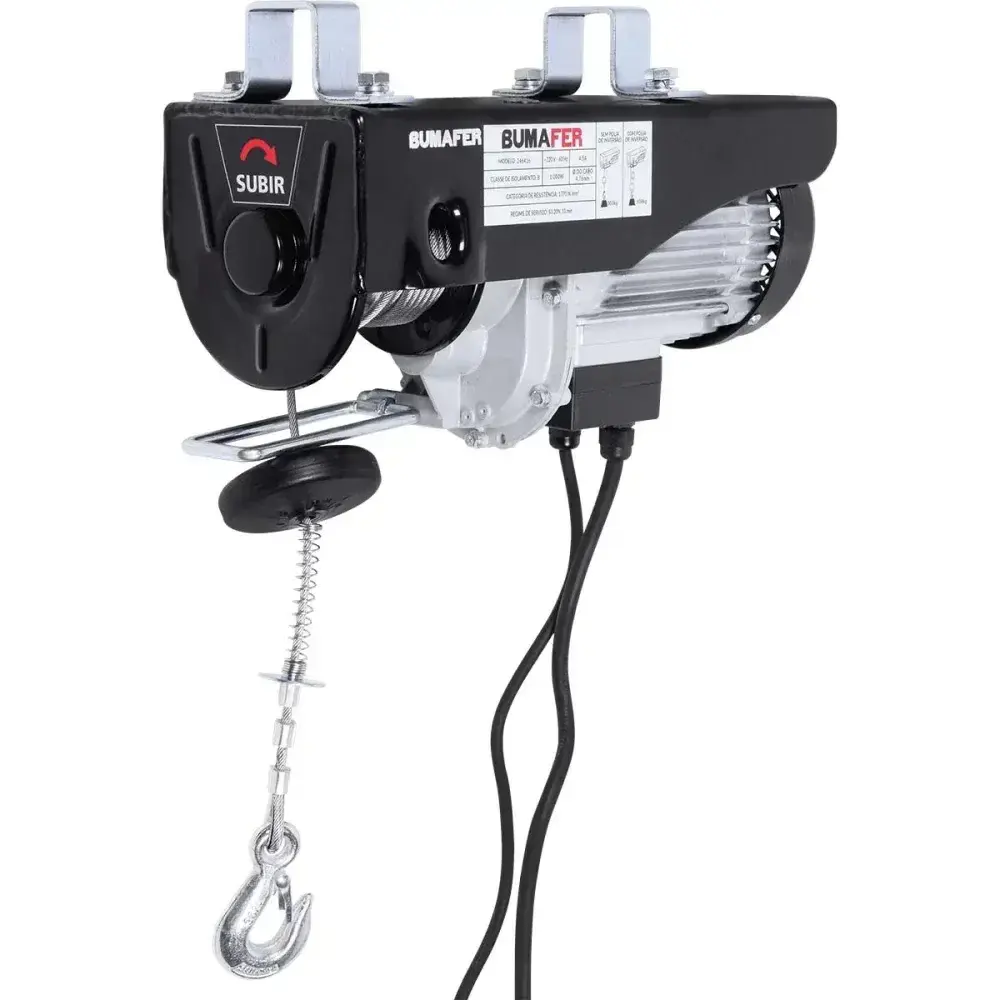 Guincho elétrico 300/600KG 1050W 220V Bumafer — fotografia 8
