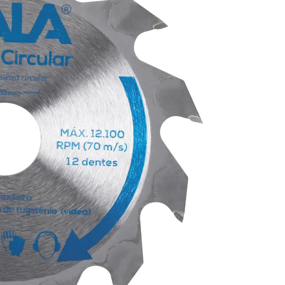 Serra circular vídea para madeira 4.3/8 110MM 12 dentes Kala — fotografia 2