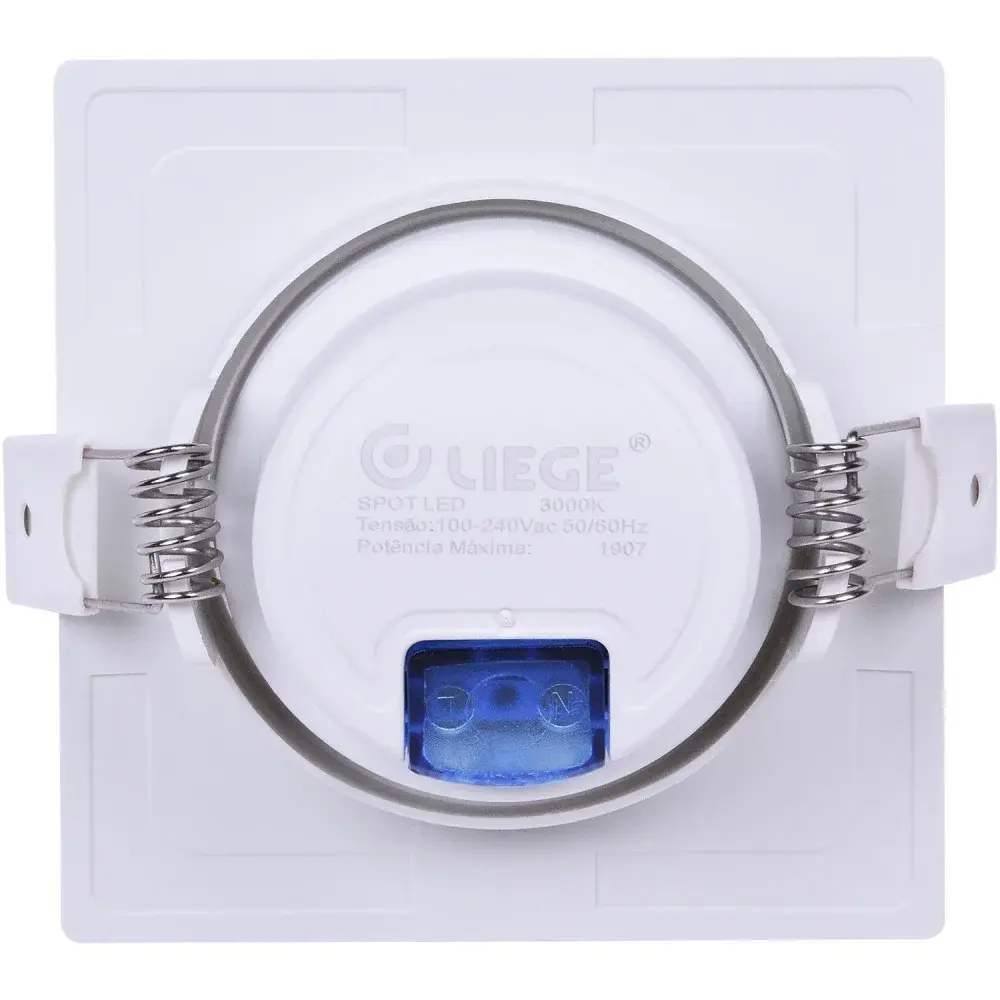 Spot led PAR20 embutir quadrada 7W amarela Liege — fotografia 4