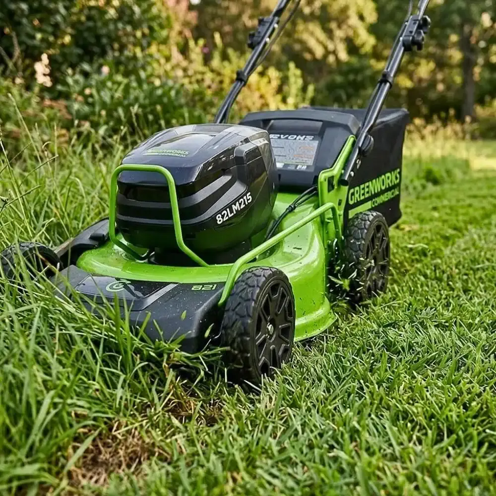 Cortador de grama 82V + soprador 760CFM + 3 baterias 4,0AH + carregador bivolt Greenworks — fotografia 6