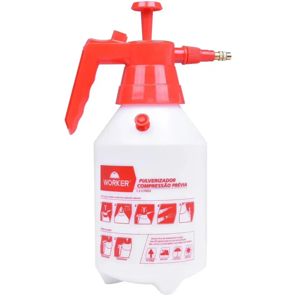 Pulverizador de compressão prévia plástico 1,5L Worker — fotografia 5