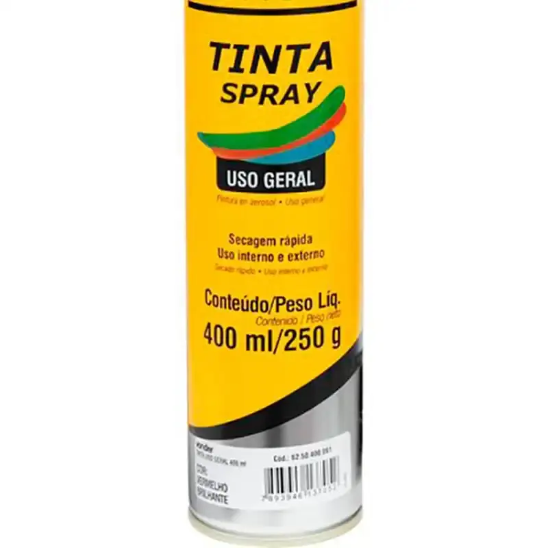 Tinta em spray 400 ML 250 GR vermelho Vonder — fotografia 3