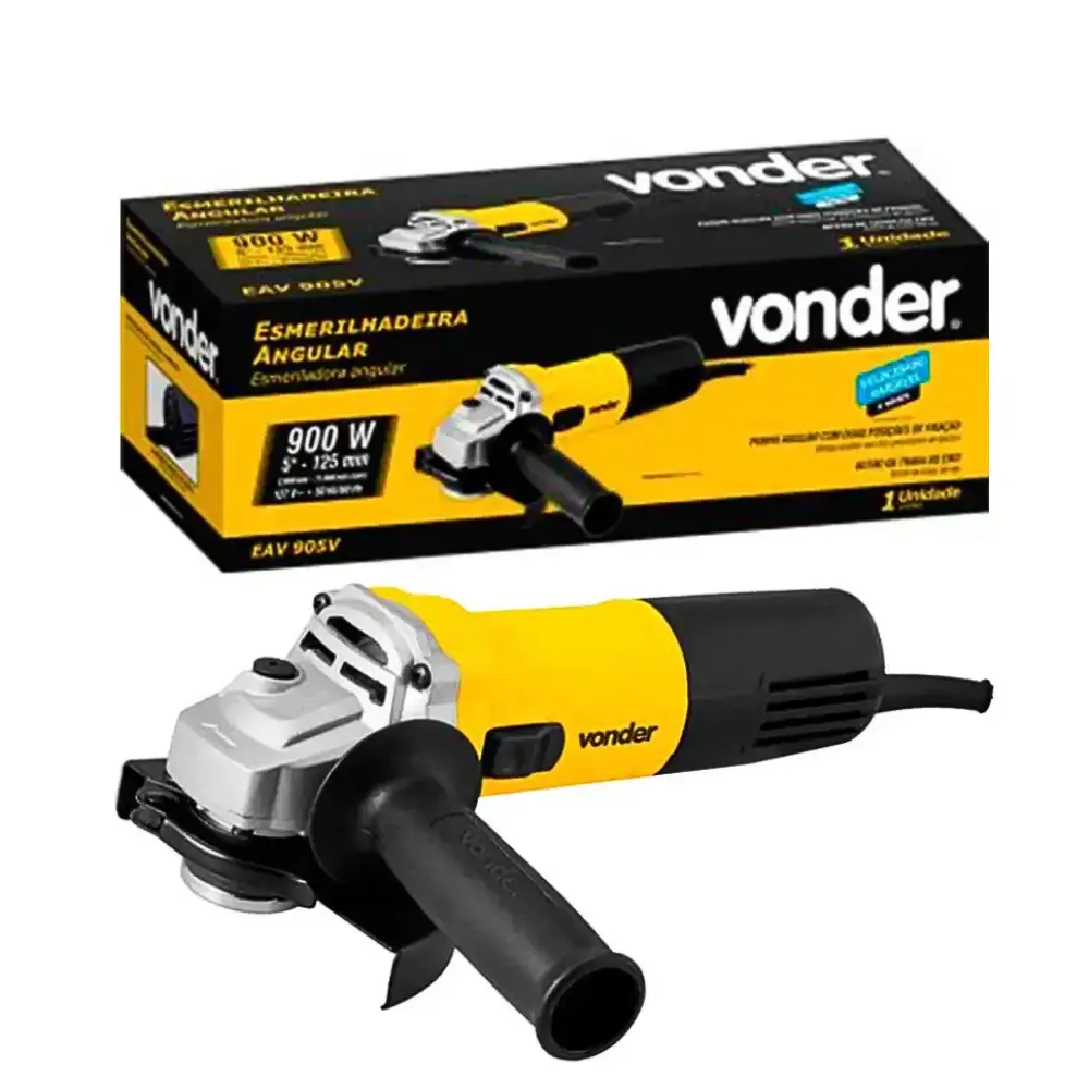 Esmerilhadeira Angular 5 POL com velocidade variável 900W EAV-905V VONDER 220 V — fotografia de referência