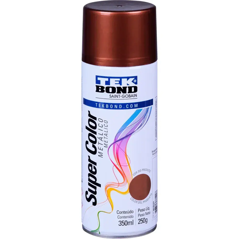 Tinta spray metálico Tekbond cobre 350ML — fotografia 5